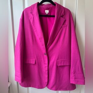 a new day Women's Oversized Pink Blazer